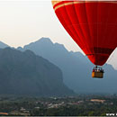 Balloon over Vang Vieng, Laos