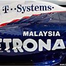 Formula One Sauber BMW Race Car, Petronas Towers, Kuala Lumpur, Malaysia