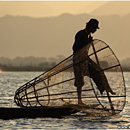 Leg-rowing fisherman, Inle Lake, Myanmar