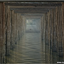 Teak Wood posts, U Bein Bridge, Myanmar