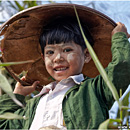 Burmese kid, Kyaikthiyo, Myanmar