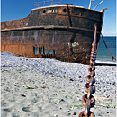 Shipwreck Amadeo, Estancia San Gregorio, Magellan Street, Punta Arenas, Patagonia, Chile