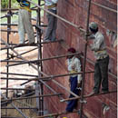 Workers at Agra Fort, India